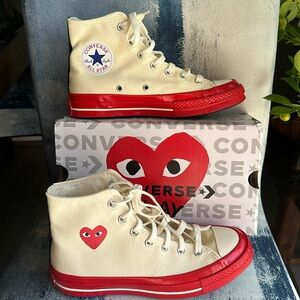 Converse comme des garcons womens sz7.5/mens 5.5 all star